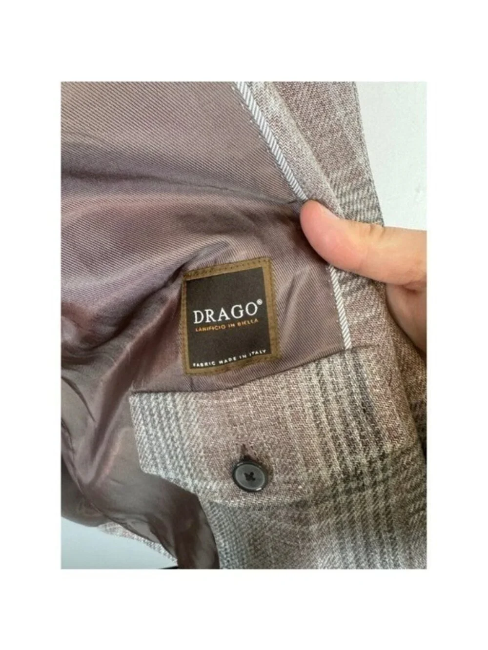 Joseph Abboud Heritage Mens 52R Plaid Blazer Drago Italian Linen Wool Sport Coat